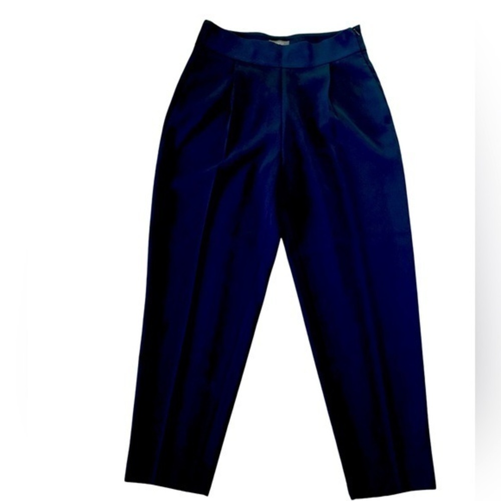 Peserico Siger Italian Pant -10 /44 black , rayon acetate